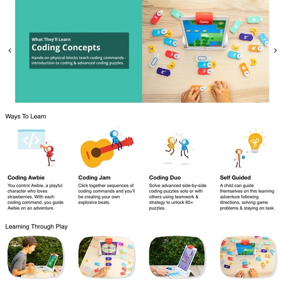 Osmo Coding Starter Kit for iPad Learning Games Stem Toy Ages 5-12 Learn to Code - Picture 8 of 16